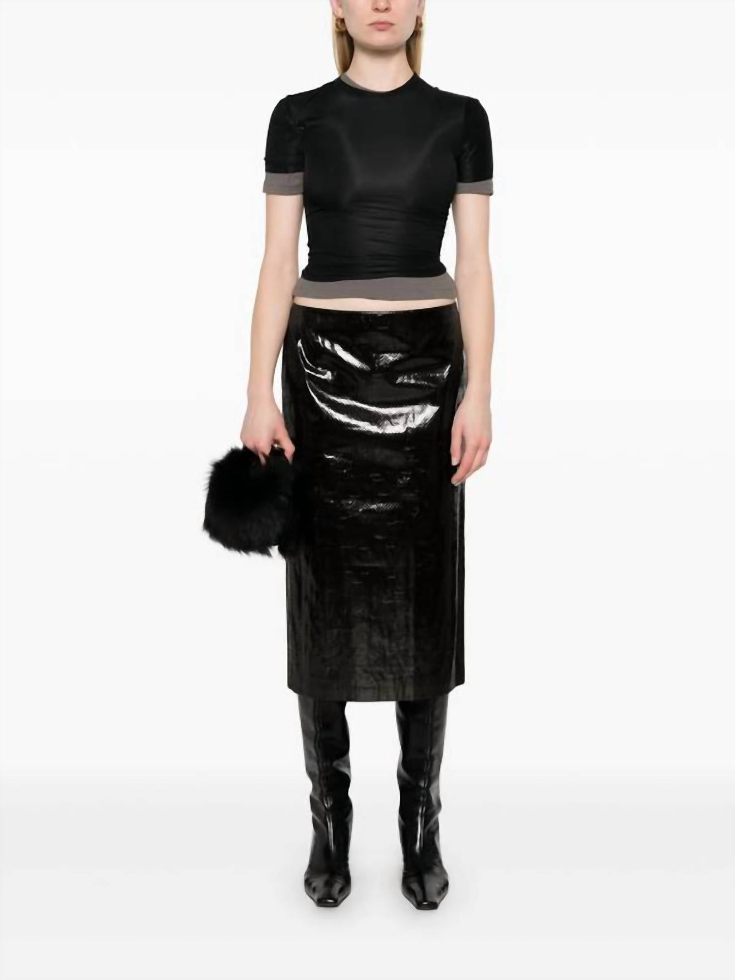 Christopher Esber - Sheer Overlay Loophole Ribbed Baby Tee