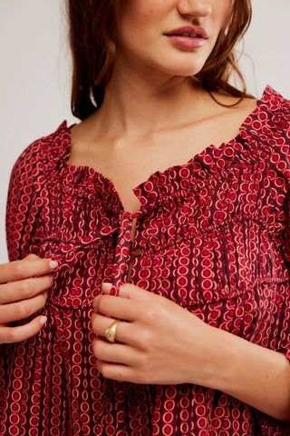 Free People - MINI VESTIDO STAR DIP