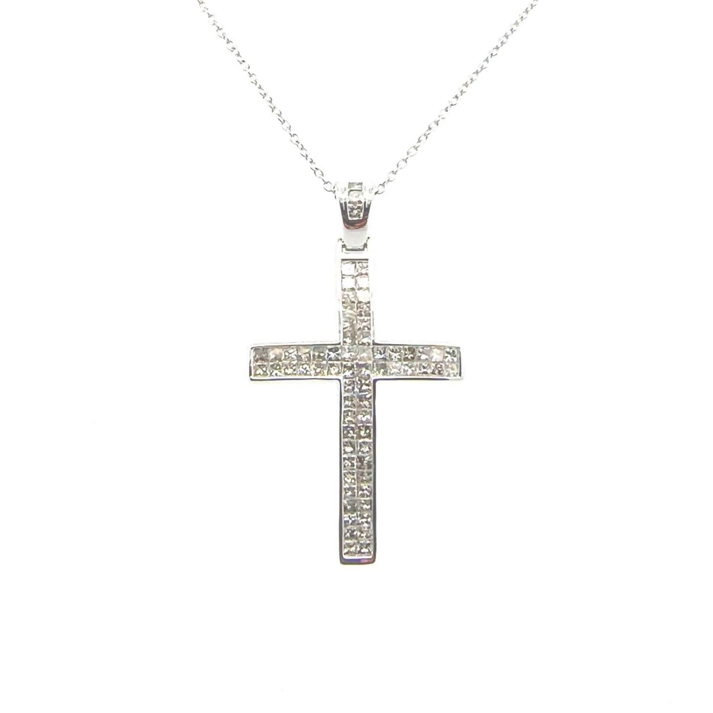 Aamiaa - Women's Cross Natural Diamond Pendant
