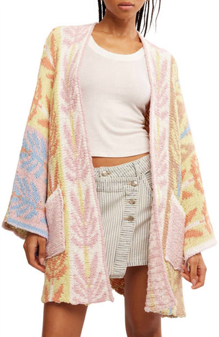Free People - Cardigan grande com frente aberta Mallorca