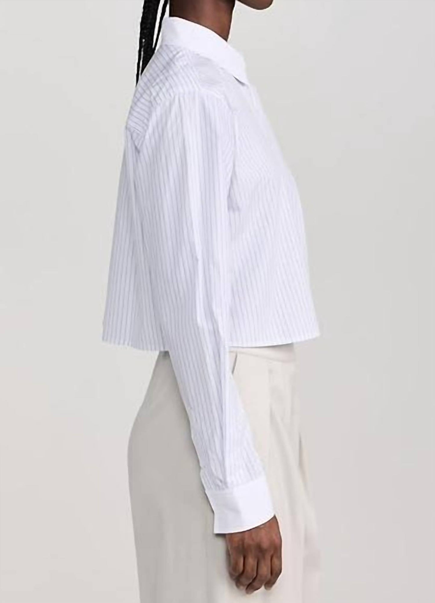 Good American - STRIPE UNIFORM SHIRT
