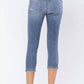 Judy Blue - Mid-rise Destroyed Capri Jeans - Plus