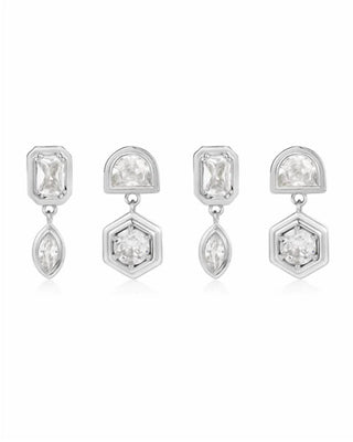 Luv Aj - Conjunto de brincos com aro em formato de estrela para mulheres