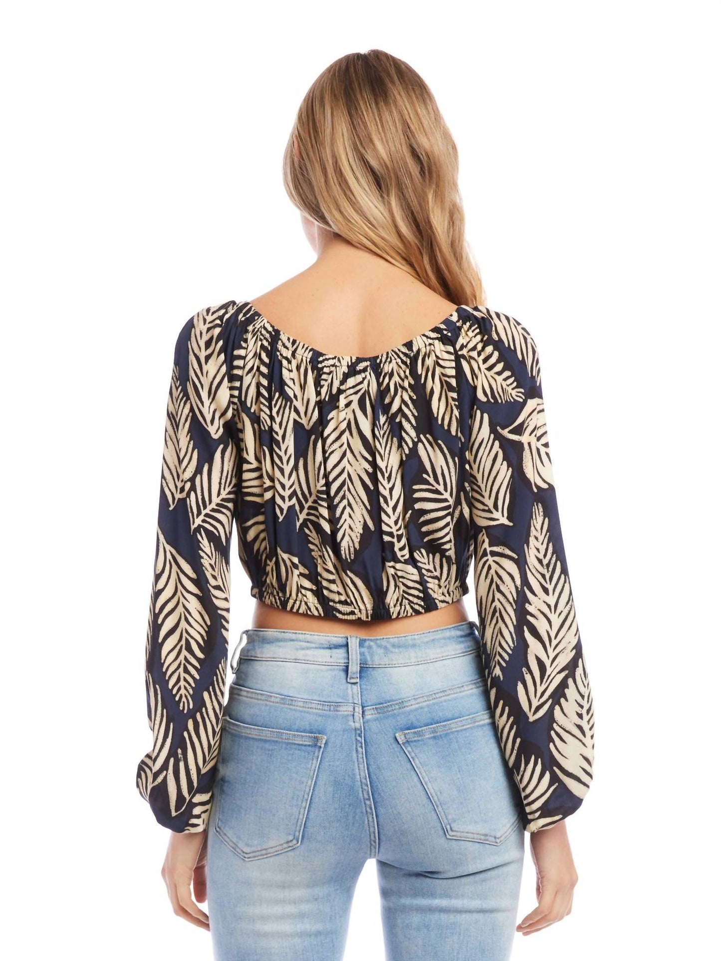 Fifteen Twenty - Lantern Sleeve Crop Top