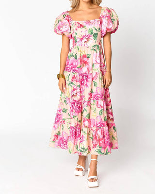 Buddylove - Vestido longo Juno com mangas bufantes