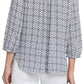 Nydj - Three-Quarter-Sleeved Pintuck Blouse