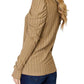 Basic Bae - Ribbed Mock Neck Top With Puff Sleeves