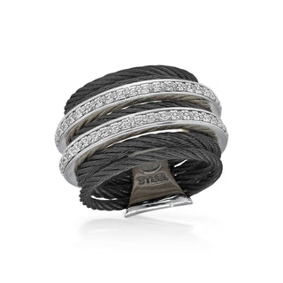 Alor - Anel de dupla aliança de 0,38 Cts