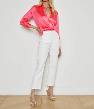 L'Agence - Noya High Rise Patch Pocket Slim Flare Jeans