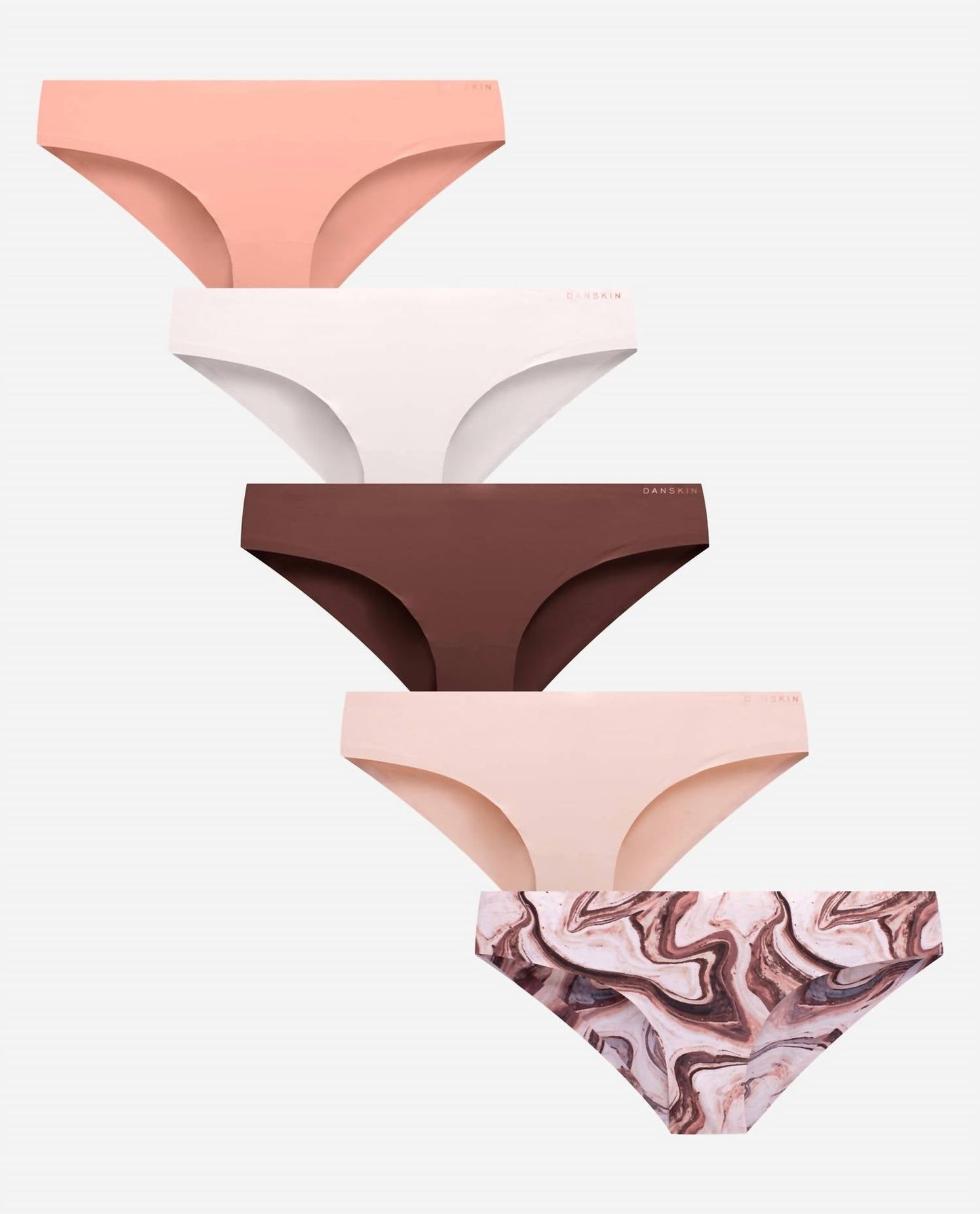 Danskin - Women's 5-pack Nylon Laser Bikini Underwear