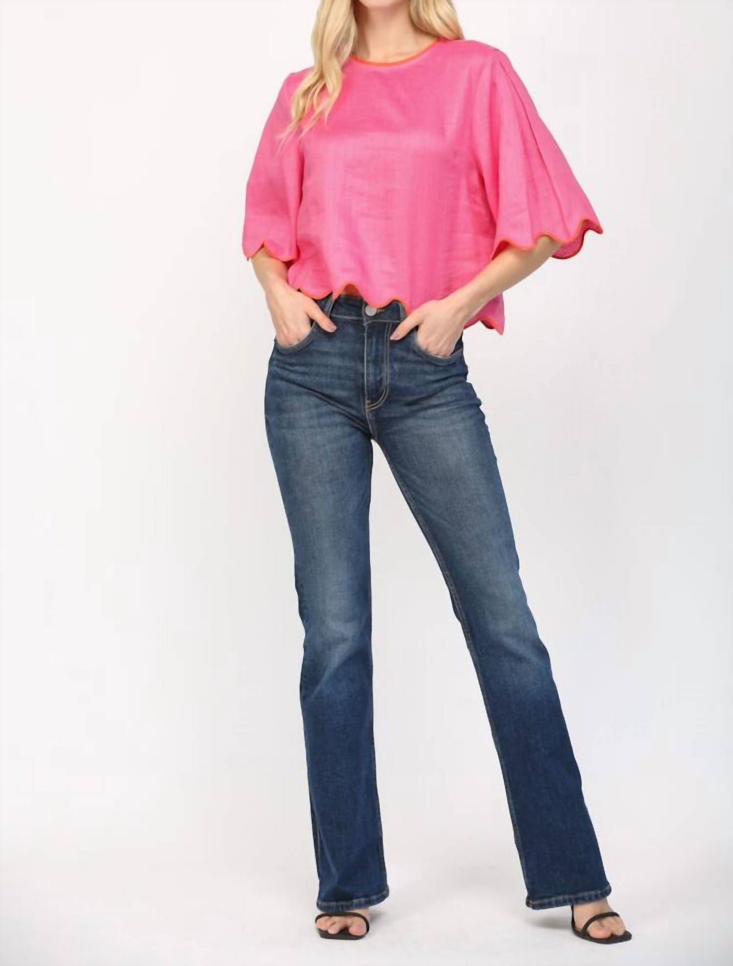 Fate By Lfd - Scallop Edge Poppy Top