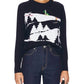 Autumn Cashmere - Snowscape With Skiers Sweater