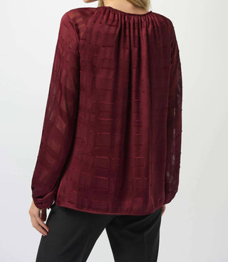 Joseph Ribkoff - Satin Burnout Boxy Top