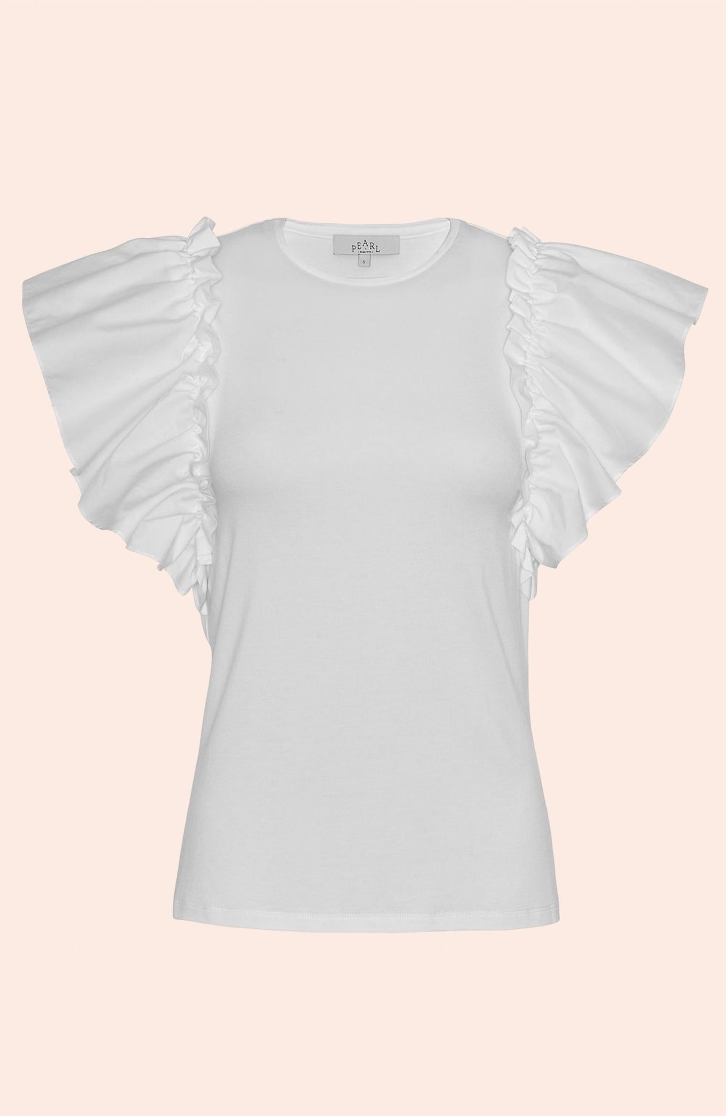 2.7 August Apparel - White Poplin Flutter Sleeve Top