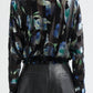 Ramy Brook - Orson Noir Printed Velvet Surplice