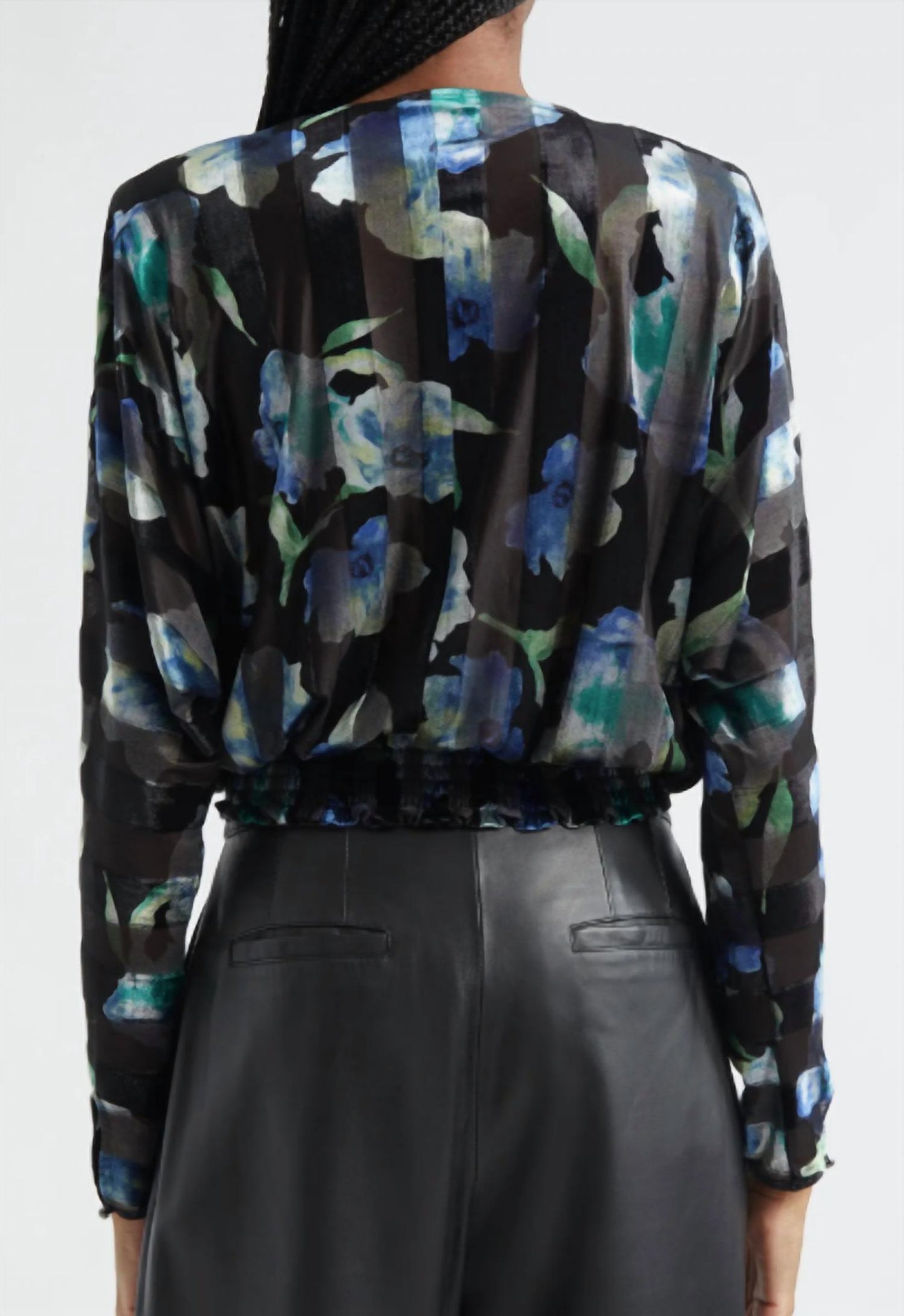 Ramy Brook - Orson Noir Printed Velvet Surplice