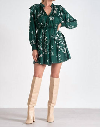 Elan - Vestido com estampa floral e babados