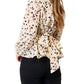 Double Take - Vibrant Plunge Peplum Top