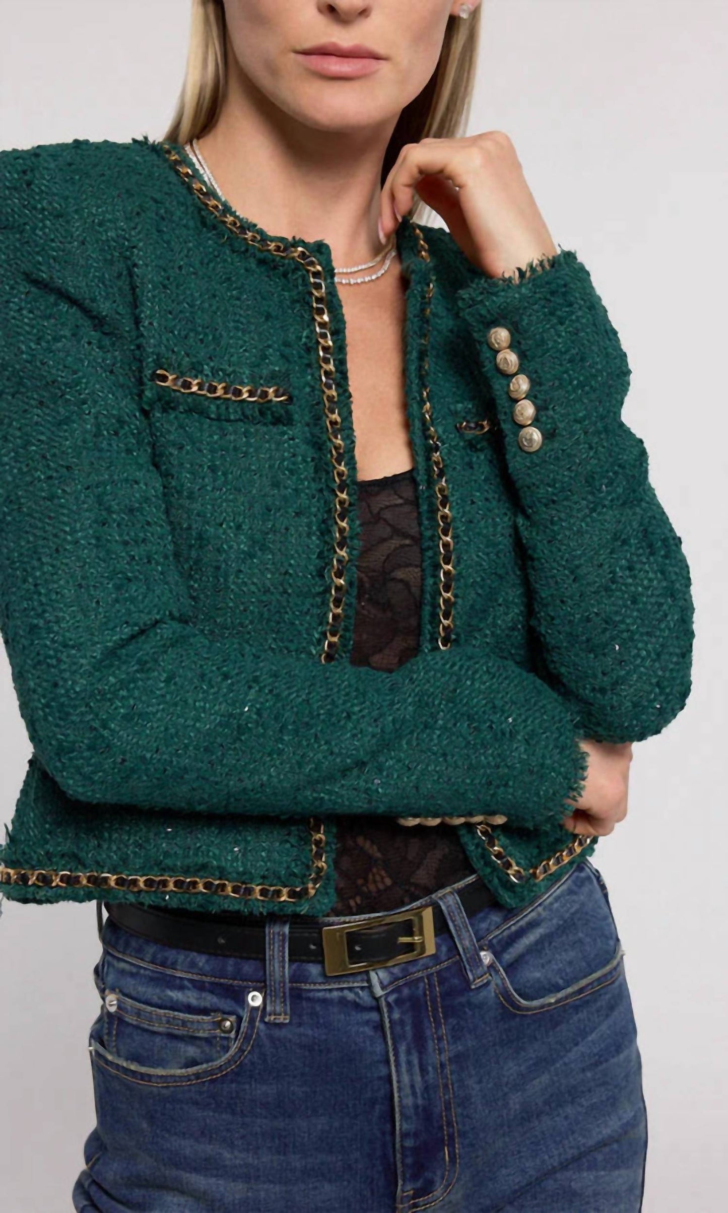 Generation Love - Serena Chain Tweed Blazer
