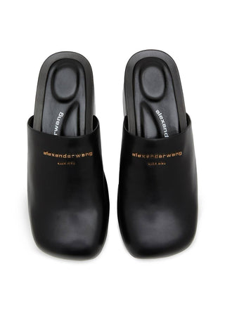 Alexander Wang - Tamanco feminino Zoe 85 mm em couro com plataforma
