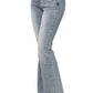 Judy Blue - Mid Rise Tinted Pin Tack Detailed Flare Jean