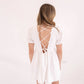 Wildflower - Women's Lace Up Mini Dress