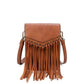 Ampere Creations - Women's Scarlet Fringe Phonecase Crossbody Bag