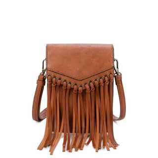 Ampere Creations - Women's Scarlet Fringe Phonecase Crossbody Bag