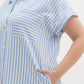 Entro - Striped Midi Shirt Dress