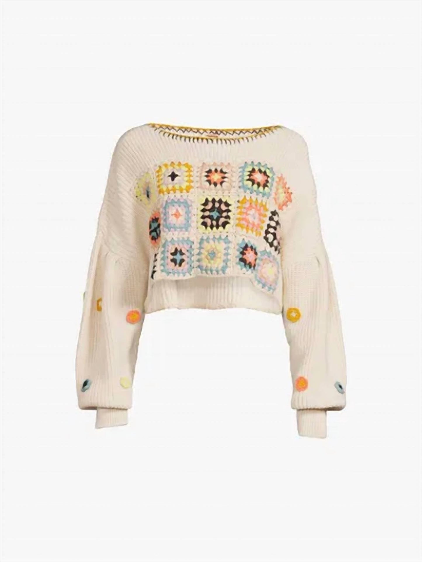 Free People - Dahlia Crochet Pullover Sweater