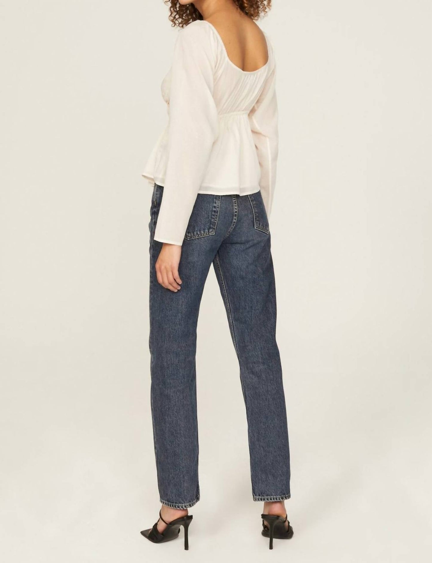 Something Navy - Cinched Front Blouse