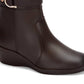 Andrea - Women's Wedge Leather Booties
