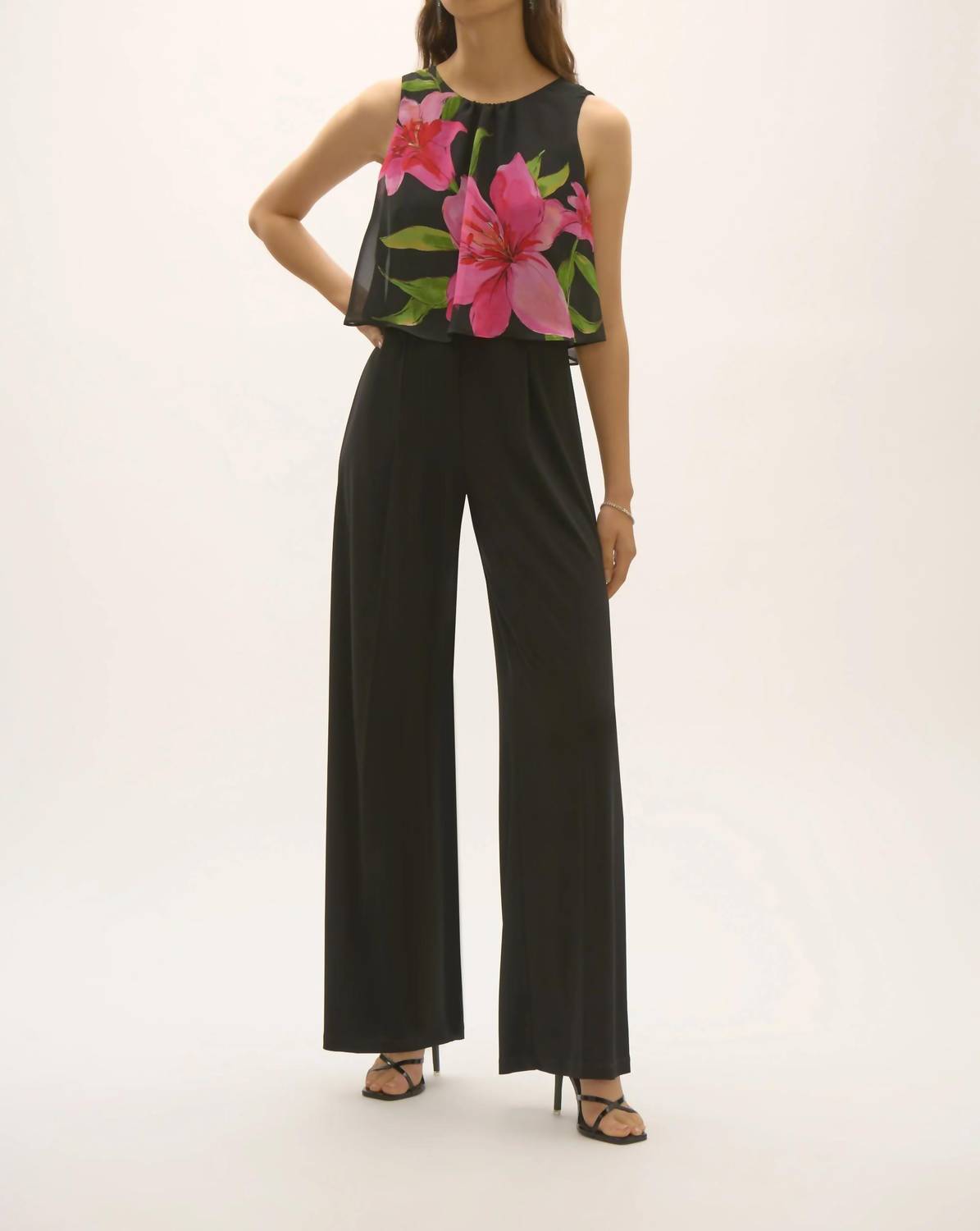 Joseph Ribkoff - Floral Chiffon Wide Leg Jumpsuit
