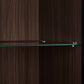 Modern Minimalist 51.2" Tall Lighted Display Cabinet with Tempered Glass