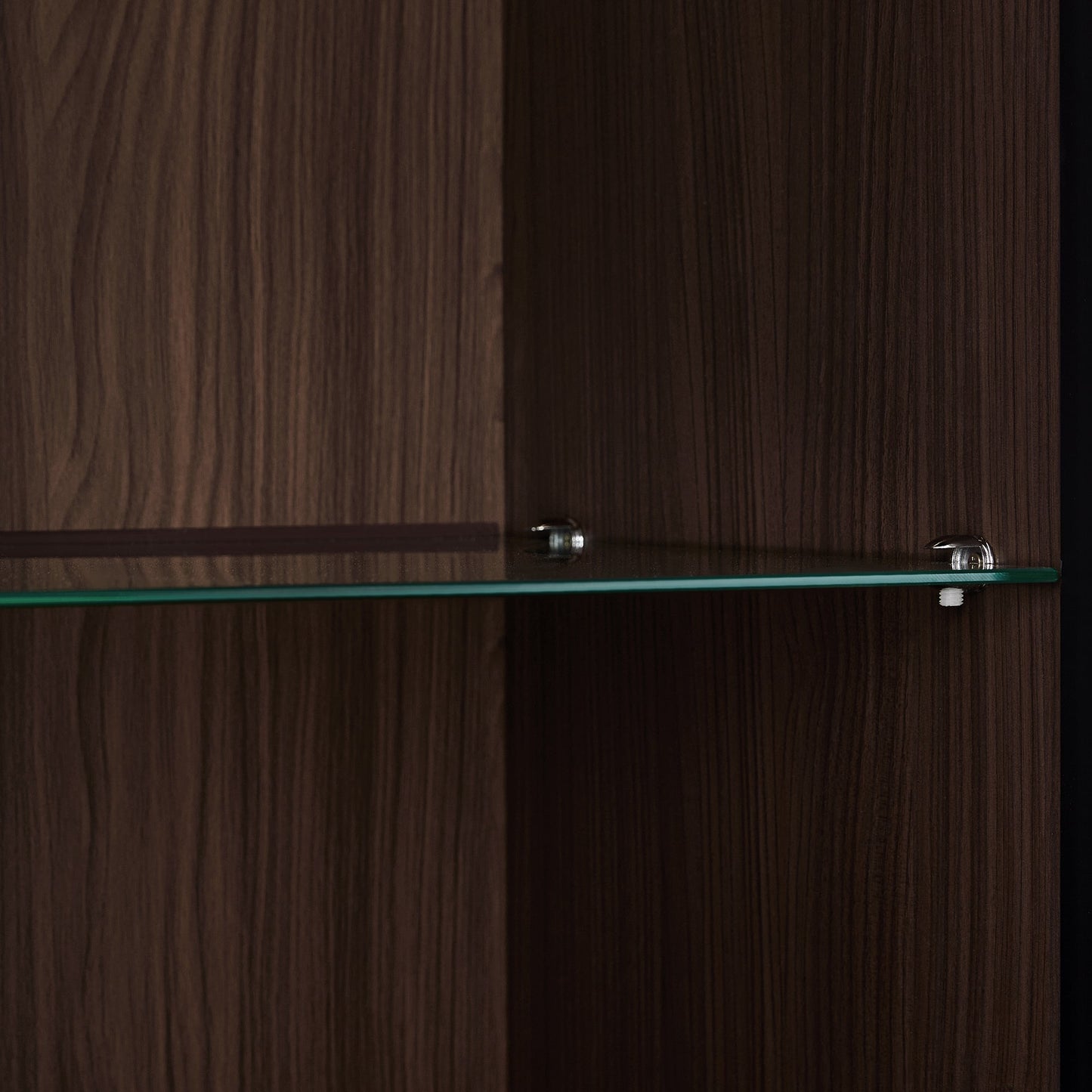 Modern Minimalist 51.2" Tall Lighted Display Cabinet with Tempered Glass