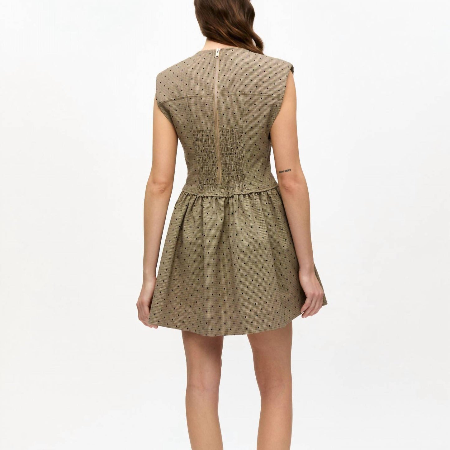 Ganni - Flock Check Mini Dress