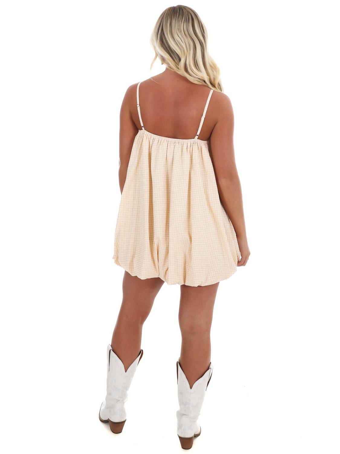 Lena - Sweet On You Bow Bubble Mini Dress