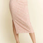 Trendsi - Jade By Jane Zebra Print Side Slit Midi Skirt
