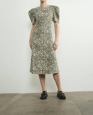Aaron & Amber - Puff Sleeve Midi Dress