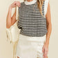Cloud Ten - Houndstooth Sweater Vest