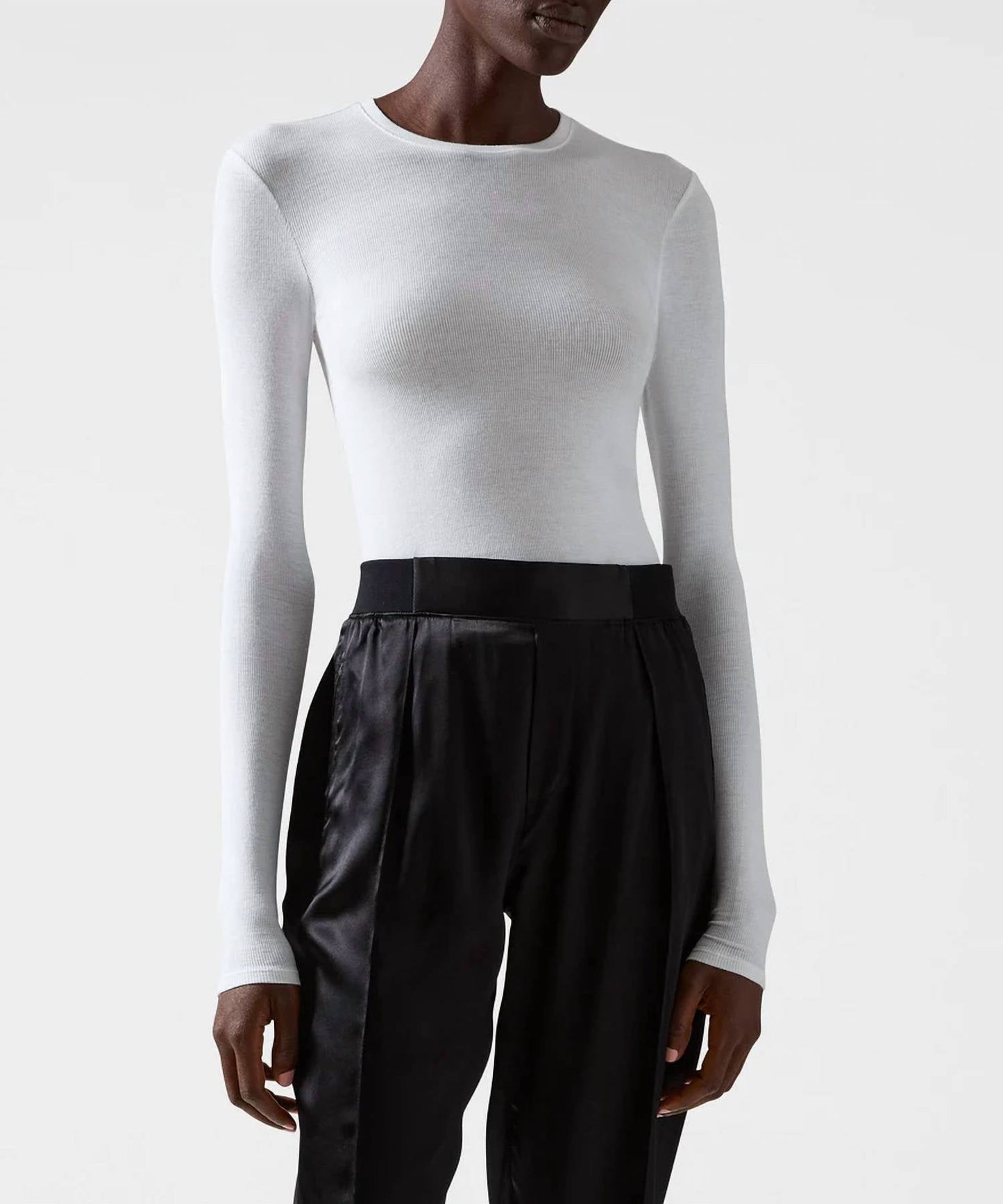 Atm - Modal Rib Long Sleeve Crew Tee Top