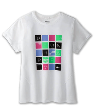 Brooks - Camiseta feminina manga curta DISTANCE 2.0