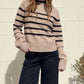Aureum - Maxine Striped Mock Neck Sweater