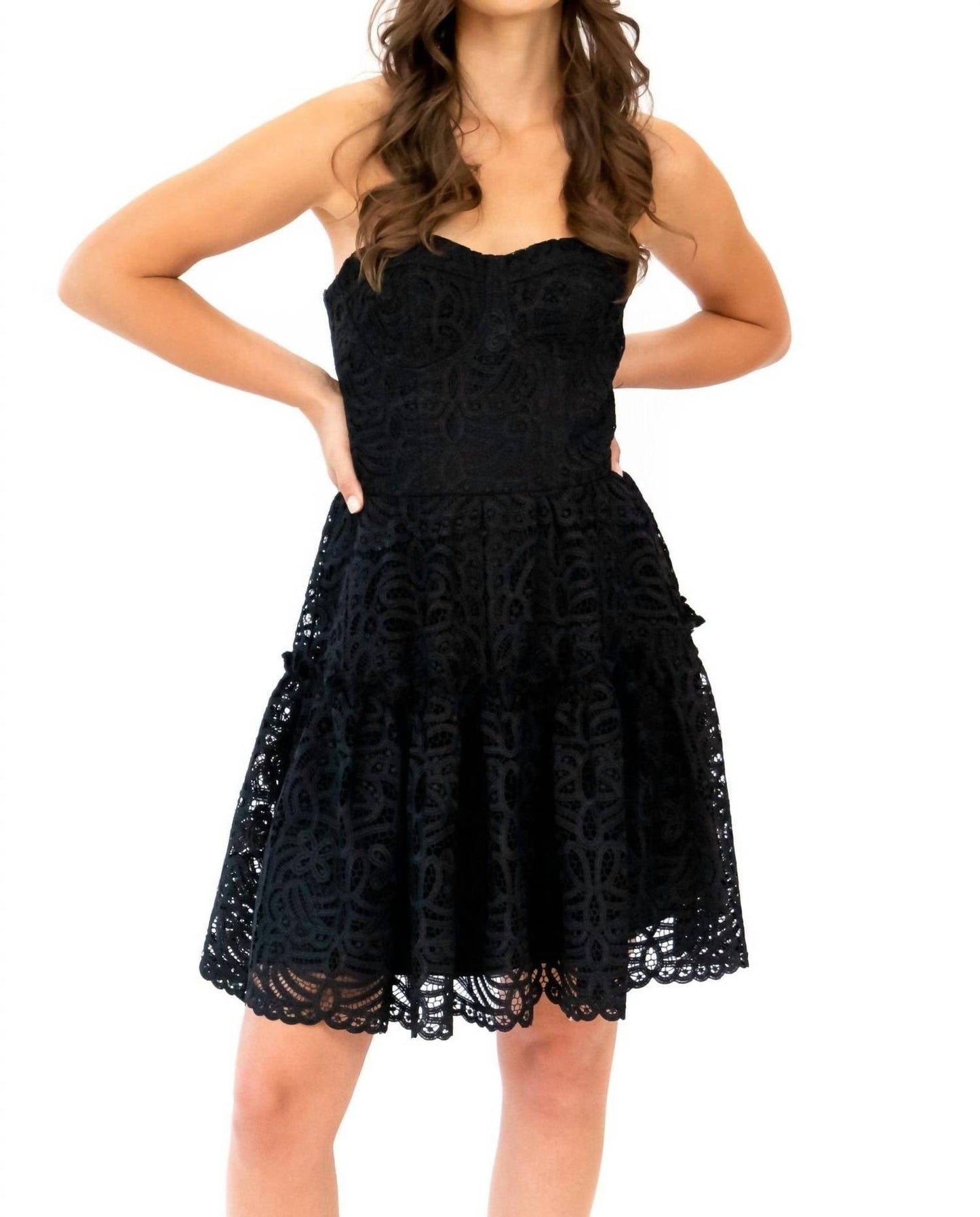 Eva Franco - Floral Lace Mini Dress