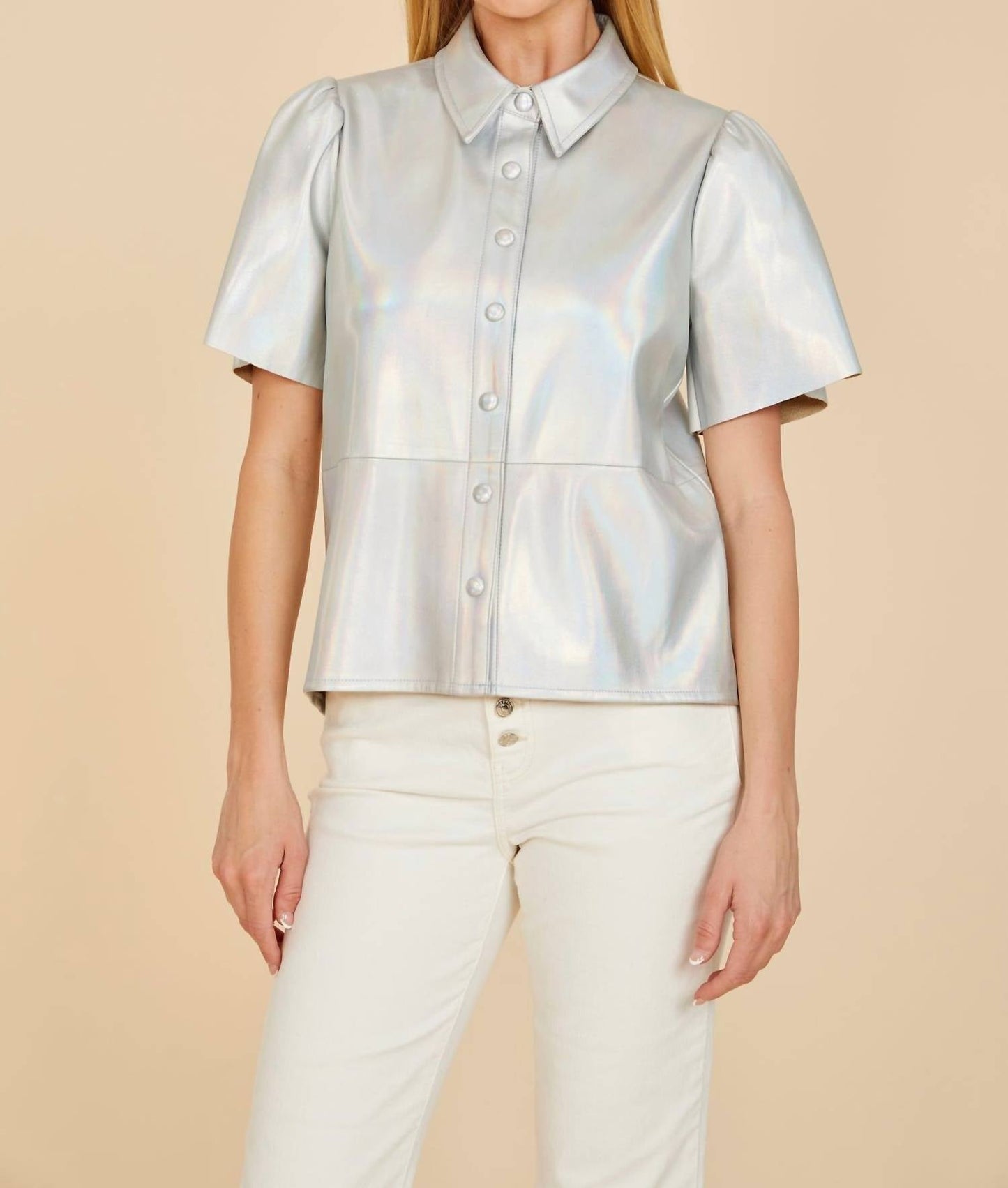 Dolce Cabo - Iridescent Vegan Leather Top