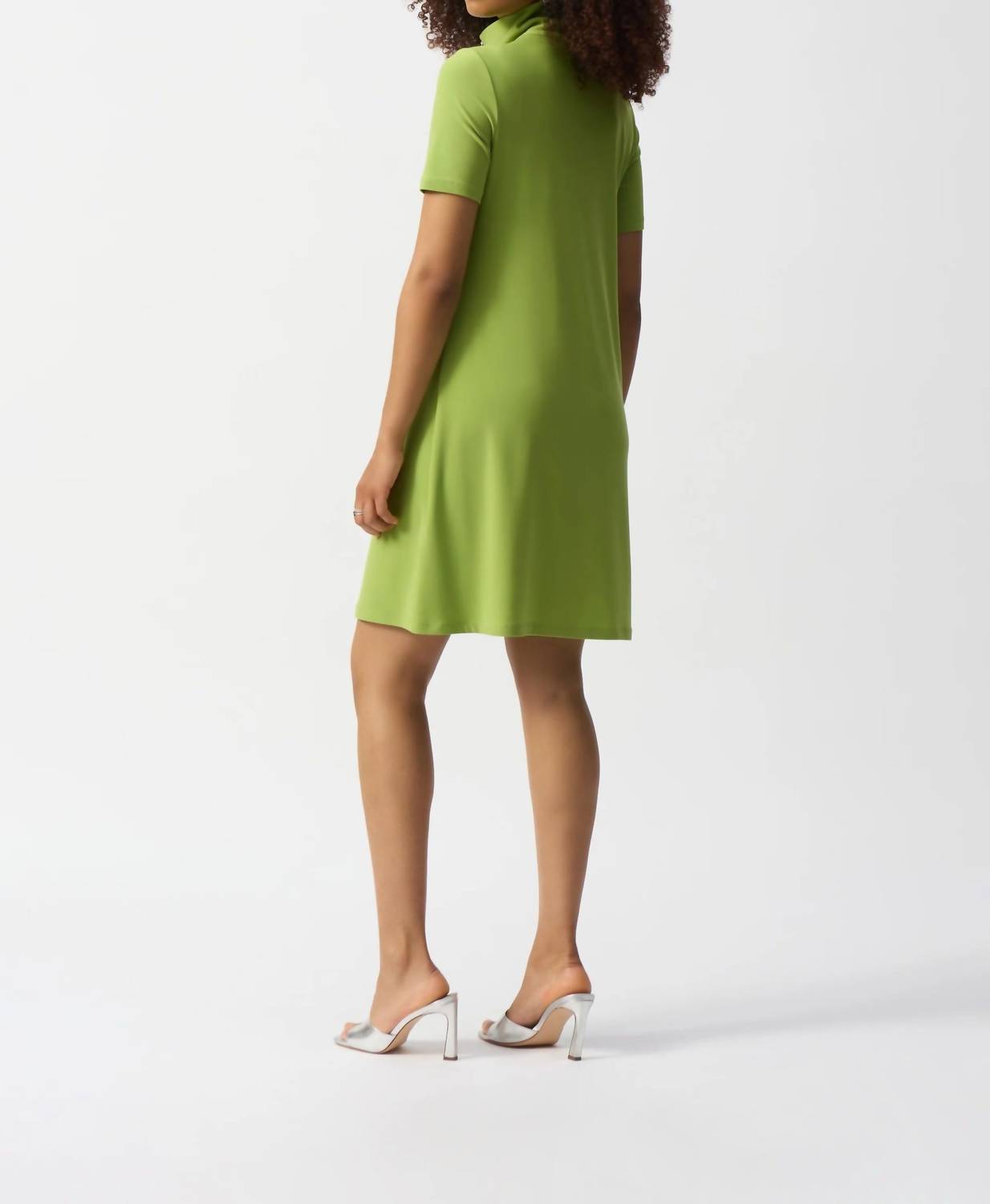 Joseph Ribkoff - Zipped Short Sleeve Mini Shift Dress