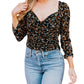 Label 86 - 3/4 Sleeve Blossom Top