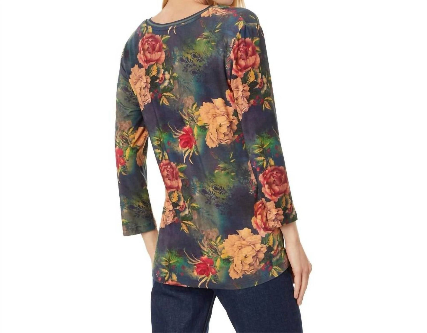Johnny Was - Women's The Janie Favorite 3/4 Sleeve V-Neck Tee
