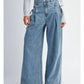 Mable - Pleat Pocket Wide Leg Jeans