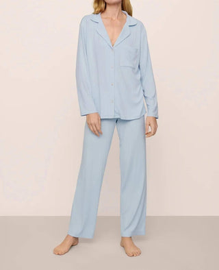 Eberjey - Conjunto de pijama longo canelado Gisele feminino